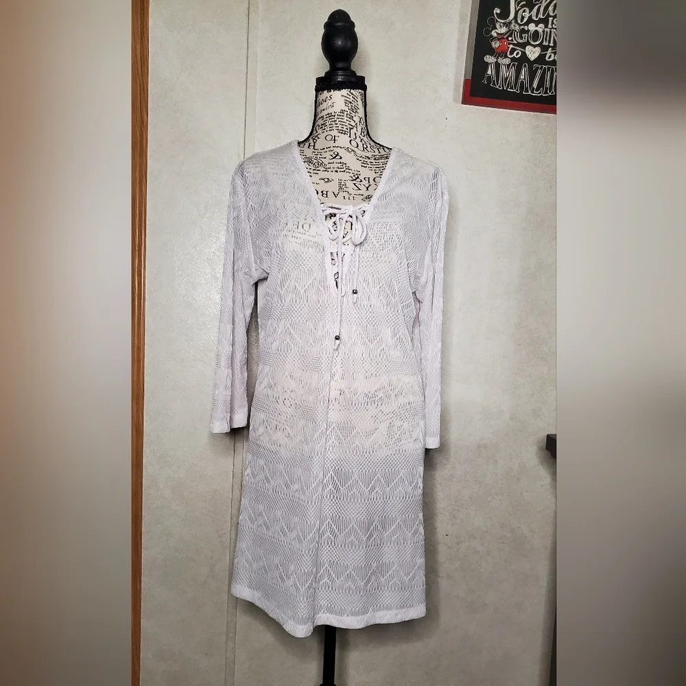 Apt.9 White Swim Cover Up Size:L